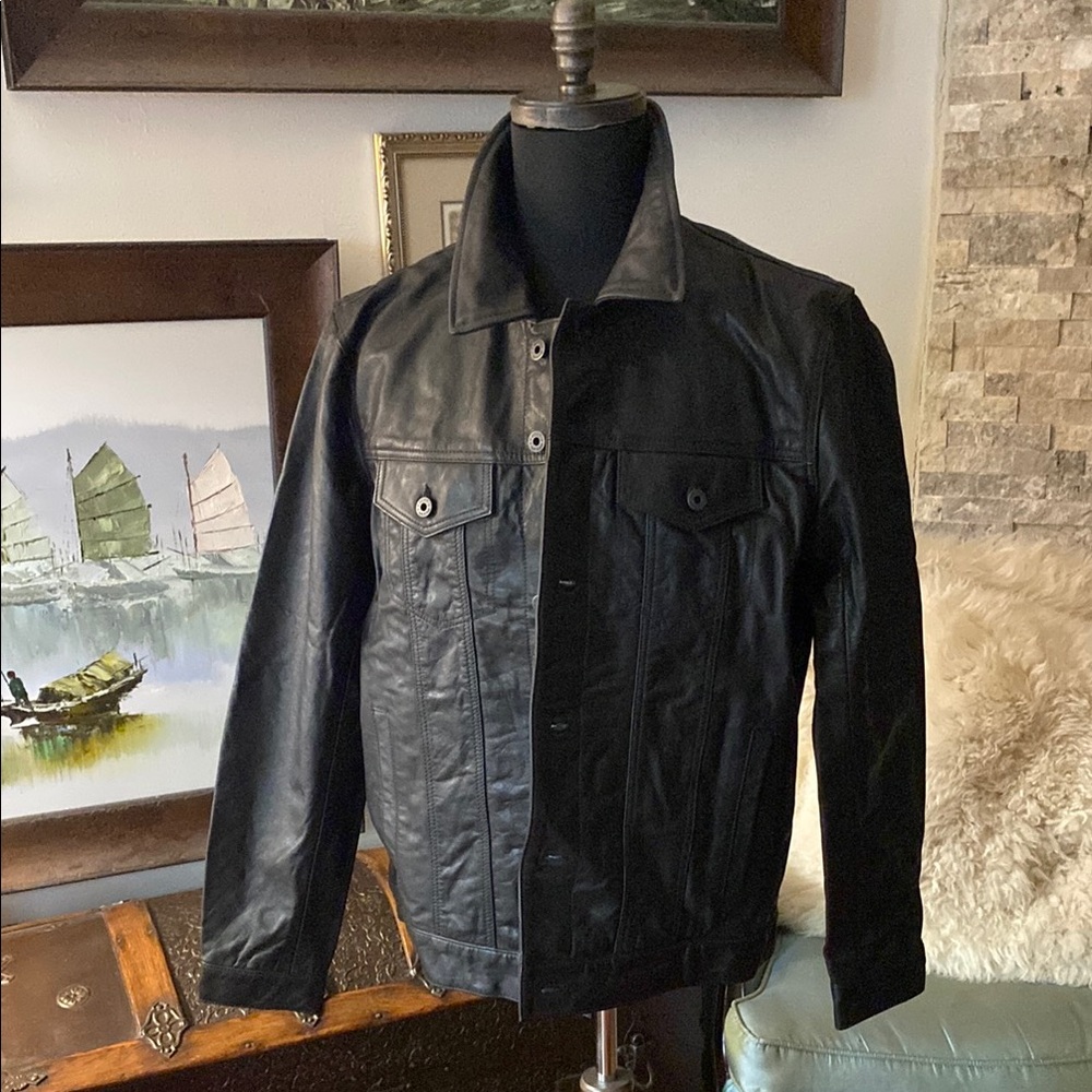 Men's Black Leather Jacket